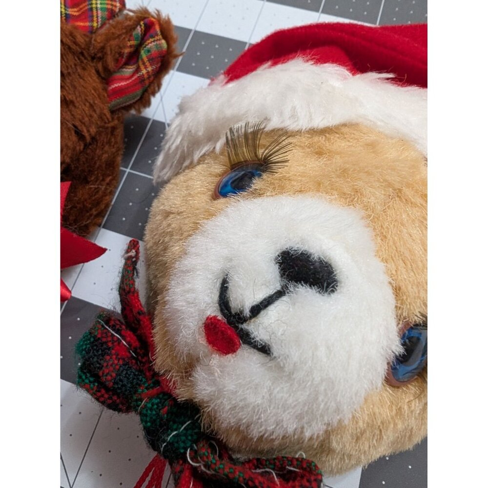 House of Lloyd Reindeer Bear Santa doorknob covers 1980s quirky stuffed animal - Picture 7 of 14